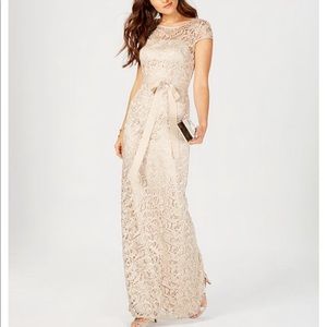 Dust pink floor length dress